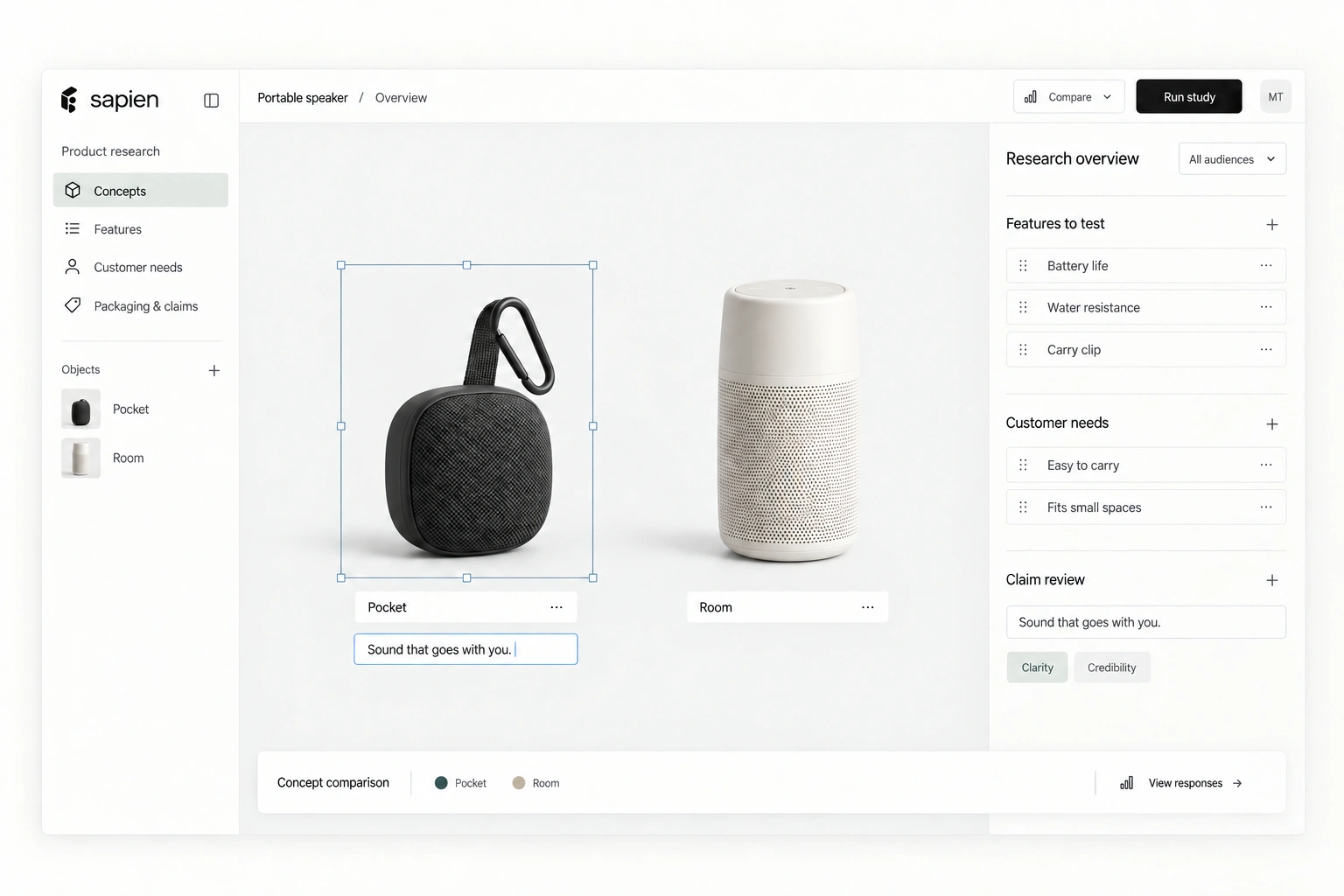 Product development: Test concepts, rank features and compare packaging. Predict who would buy, what they would switch from and which changes would increase demand.